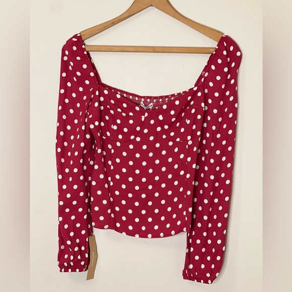 Reformation Reign Top in Campari size 8 - Picture 6 of 8